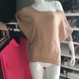 Size XL, Old Navy, tan, off the shoulder sweater